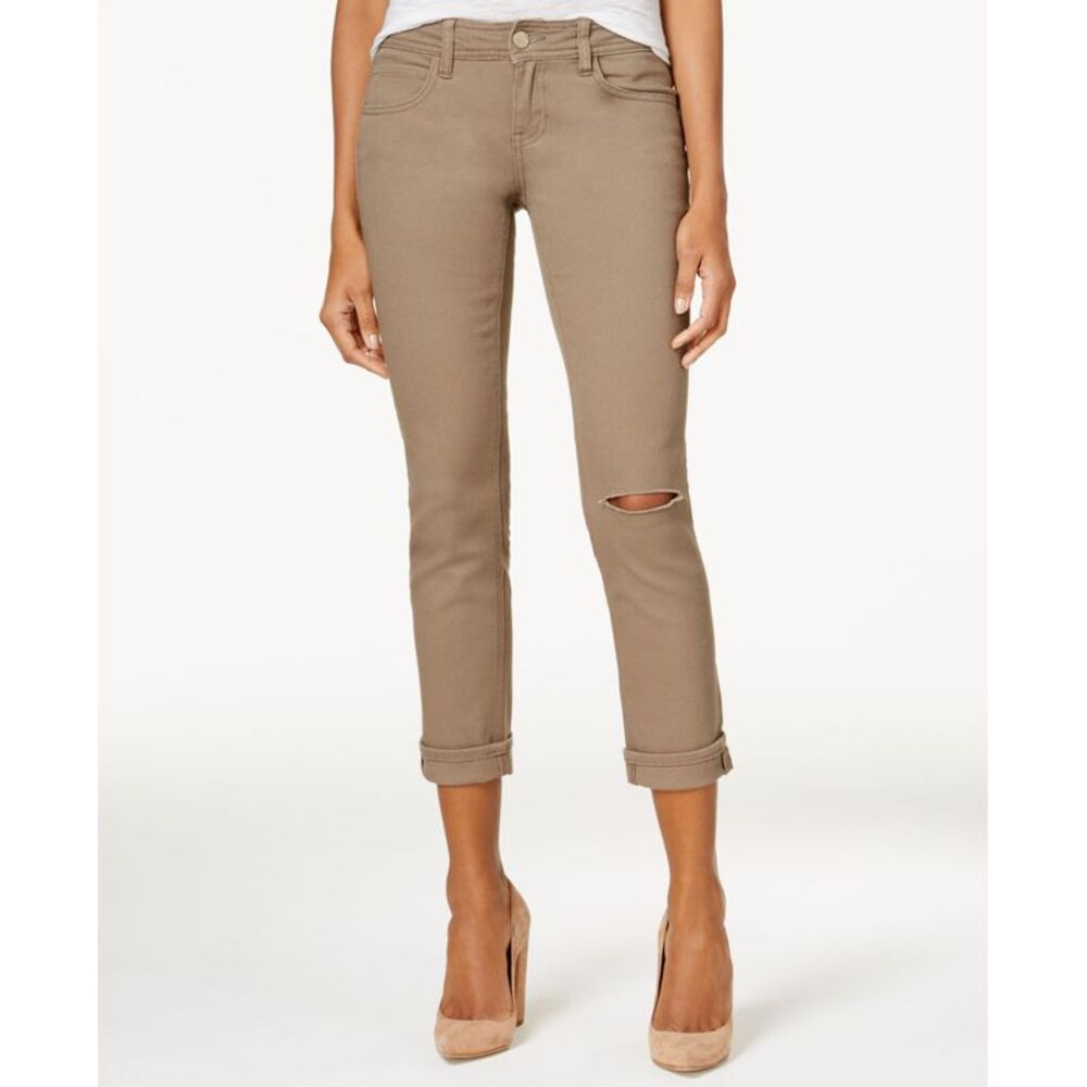 Dollhouse Juniors Colored Ripped Cropped Jeans